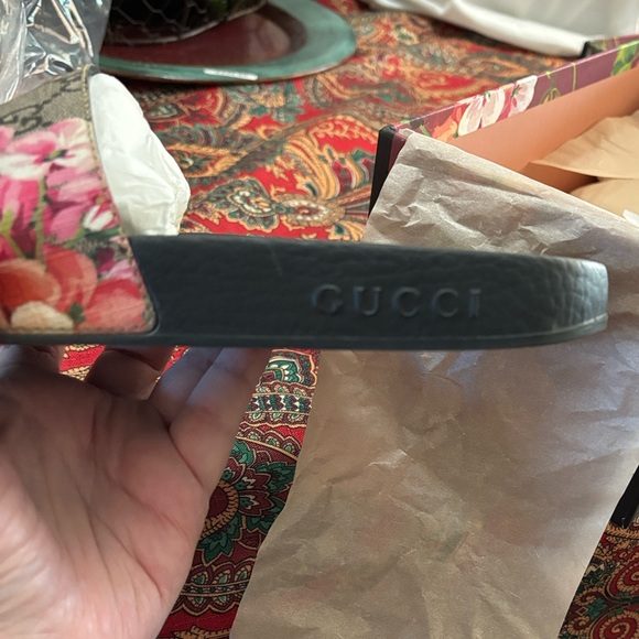 Gucci GG Blooms Supreme Floral Slide Sandals SZ 7/8 (32) - Picture 4 of 4